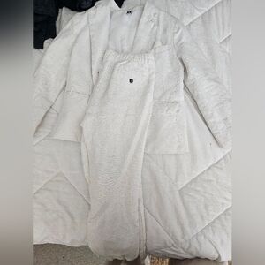 Janie and Jack Classic White Linen Set